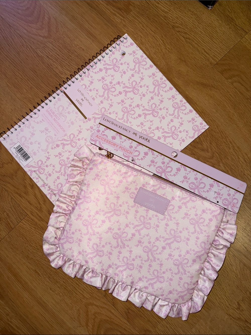 NWT LoveShackFancy x Yoobi x Target - Notebook and Accessory Pouch Bundle